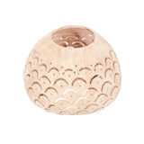 Candle Holder Coconut Carved
