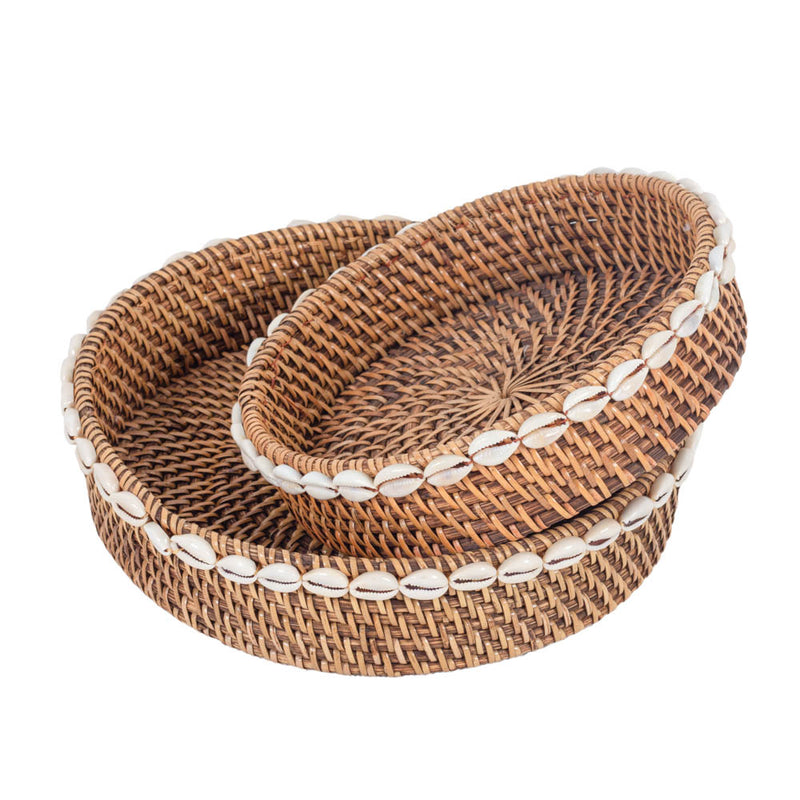Tray Rattan Marley with Shell