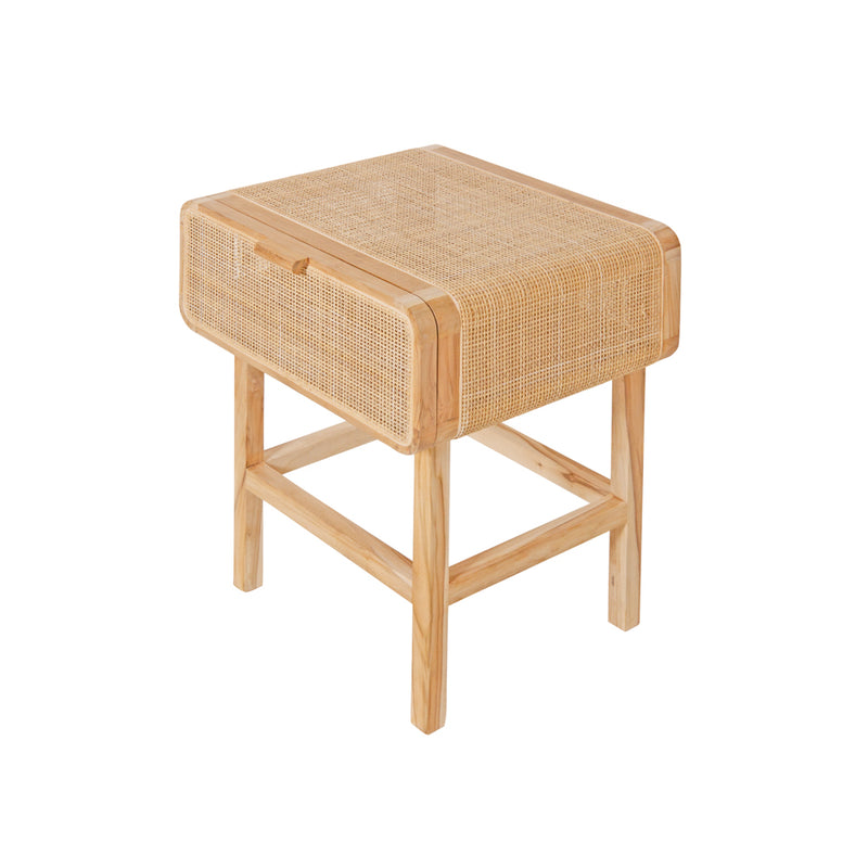 Bedside Table Oslo Rattan Tight Weave