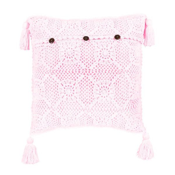 Pink Natural Crochet - 45 x 45 cm