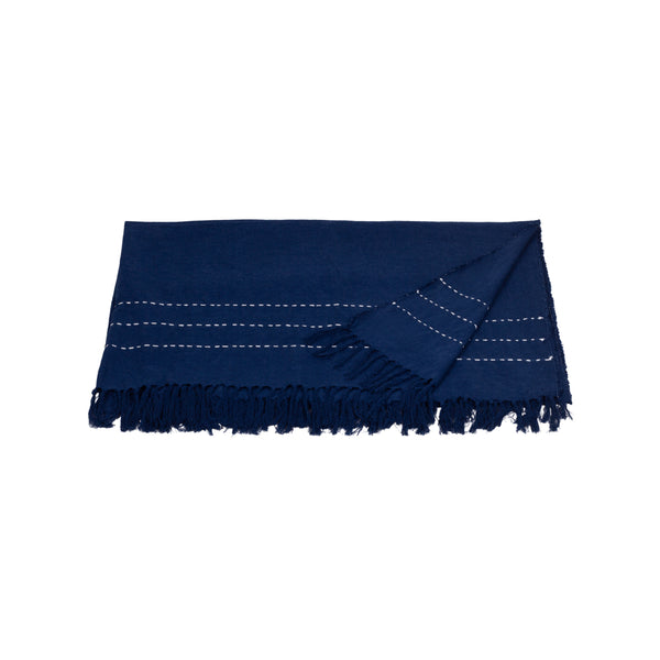 Throw Amirah Linen Blue Indigo