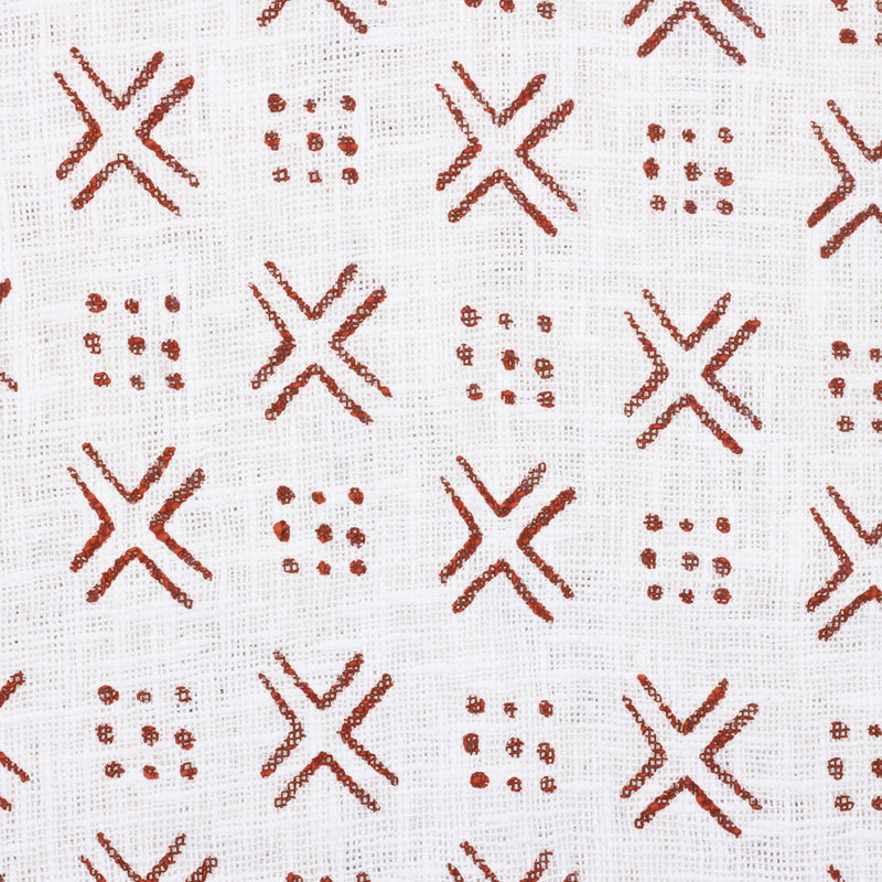 Throw Mudcloth Print Rust